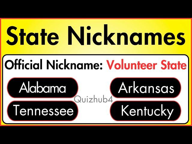 "Guess the State by Its Nickname – Trivia Fun!" |  U.S. State Nicknames