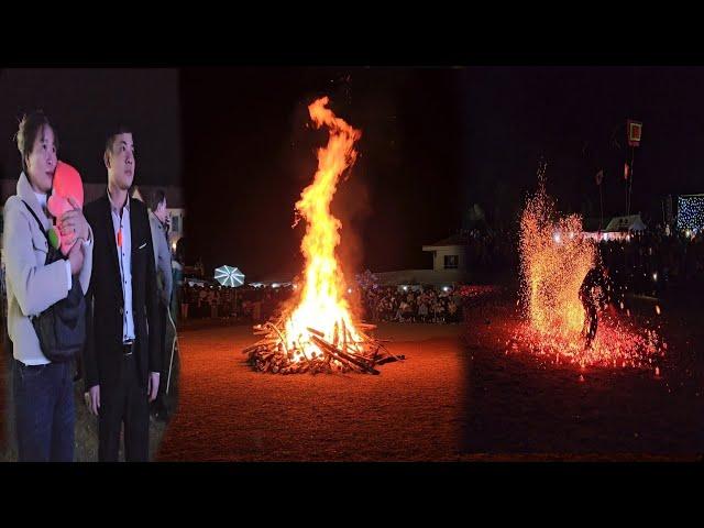 Xabi and single mother join fire dance festival for good luck in spring - ly tu tay