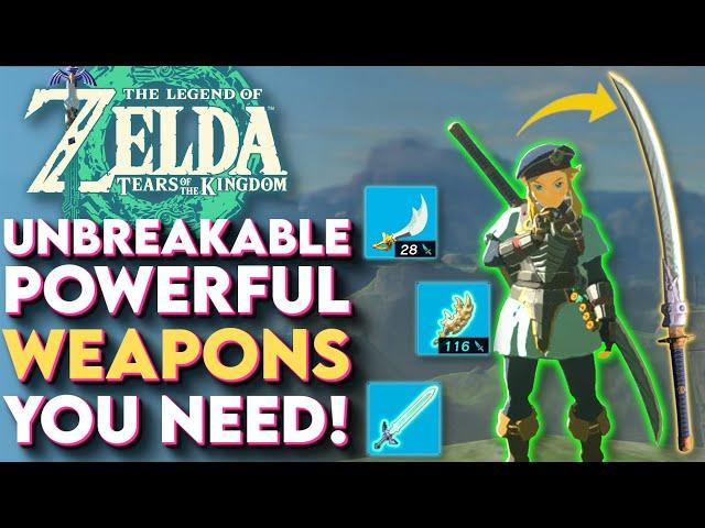 Unbreakable & Powerful WEAPONS Zelda Tears Of The Kingdom! (Zelda TOTK Tips and Tricks)