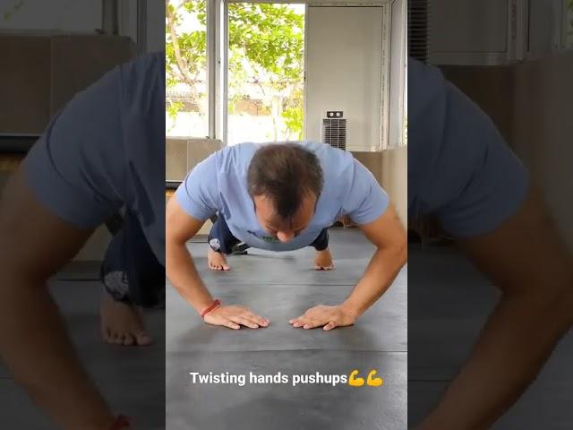 Twisting hands push-ups by Subrata Saha
