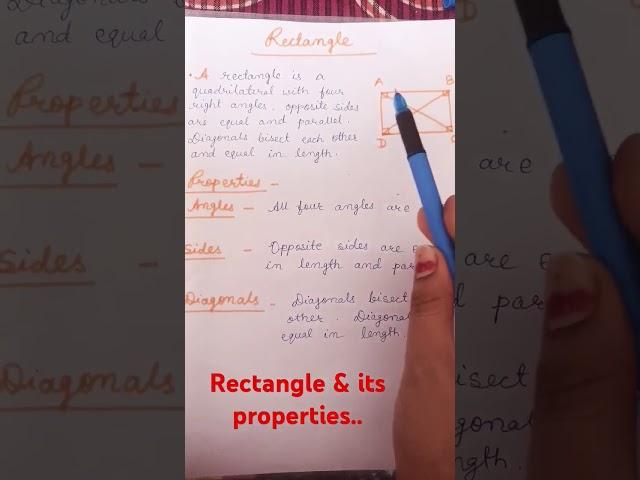 #shorts #education #maths #rectangle #properties