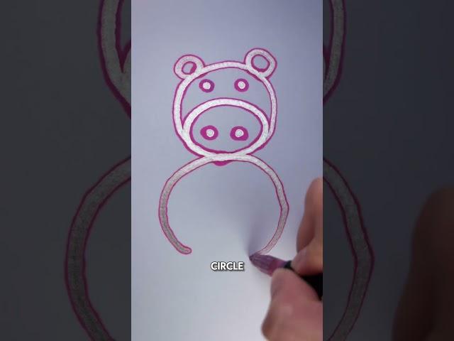 Easy way to Draw a Pig 