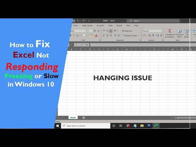 how to Fix Excel Not Responding/ Freezing or Slow / hang issues in Windows 10