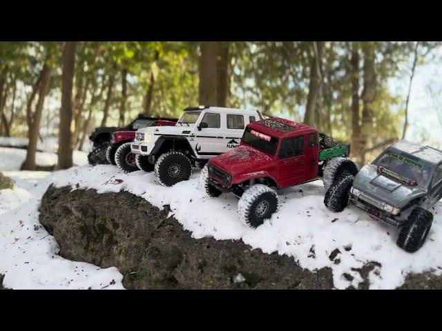 1/10 Scale RC deep snow run. (-12) Ontario