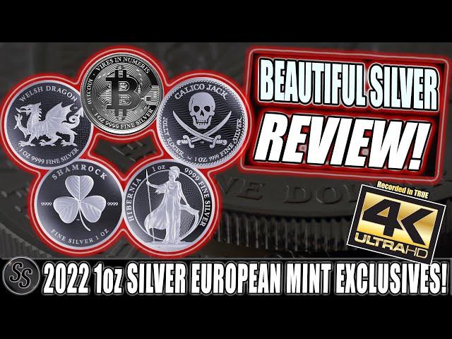 Beautiful 1oz Silver Coins Reviewed in 4k - European Mint Exclusives!