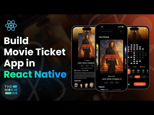  Build a Movie Ticket Booking App Using React Native | Beginner | 2023