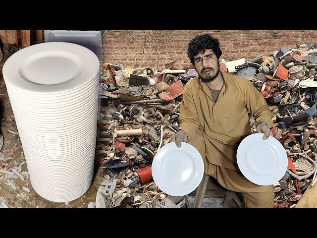 Incredible Process of Recycling Plastic Scrap to Make New Plastic Plates