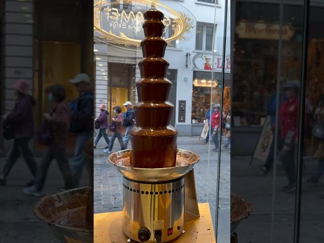  Chocolate fountain and exclusive pralines️ #macaroons #chocolate #fountain #sweets #aboutmagic