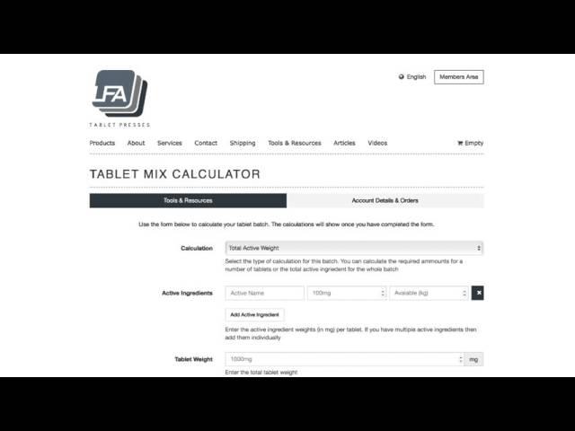 How To Use The LFA Tablet Mix Calculator - Make the perfect tablet.