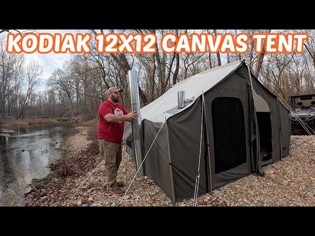 Kodiak Canvas 12x12 Cabin Hot Tent Full SetUp