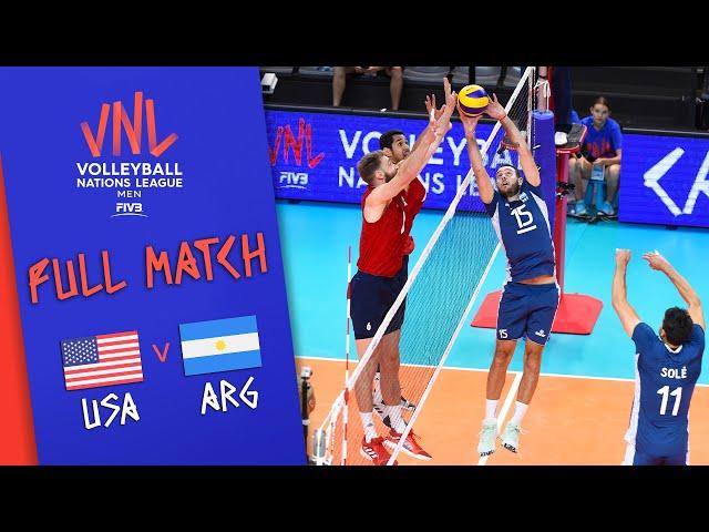 USA  Argentina - Full Match | Men’s Volleyball Nations League 2019