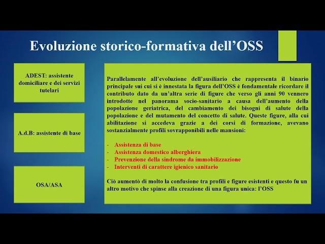 Profilo OSS e Competenze