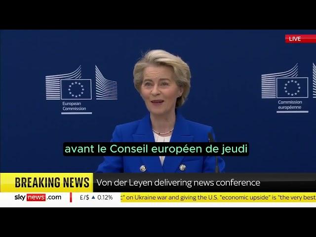 Von Der Leyen Europe " 800 milliards pour le complexe militaro industriel et pour l'Ukraine"