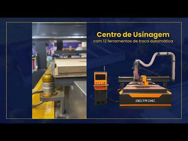 Máquina Centro de Usinagem com 12 ferramentas de troca automática