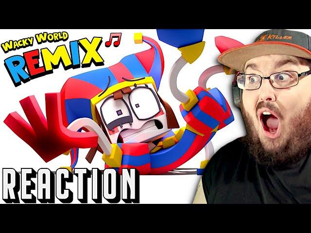 The Amazing Digital Circus Music Video  - "Wacky World" REMIX  [VERSION A & B] REACTION!!!