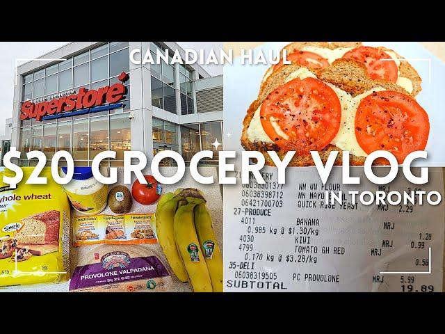 $20 Canadian Grocery Haul | Budget & Meal Challenge #groceryvlog #Groceryonabudget