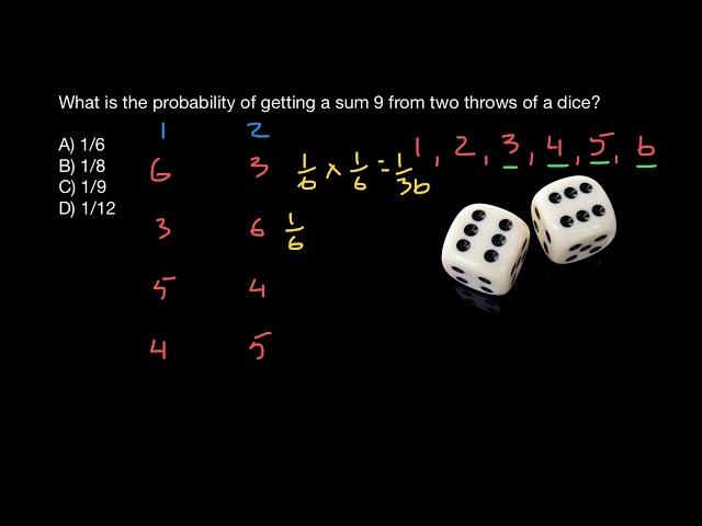 How to solve probability problems with dice