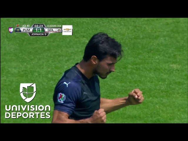 ¡GOL! Oswaldo Alanís de penal - Pumas vs Chivas