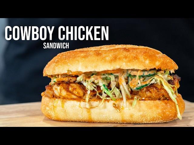 Cowboy Chicken Sandwich and Crunchy Slaw