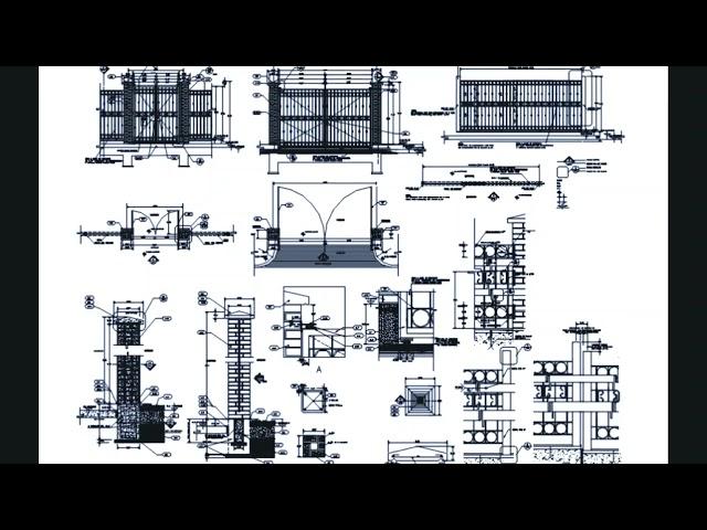 METALLIC ACCESS GATE | Cadbull | Autocad | Architecture