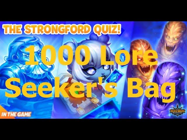 Open 1000 Lore Seeker's Bag - Hero Wars