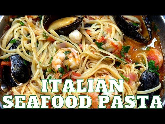 World food tour - Italian seafood pasta from Cinque Terre village - about Italian pasta