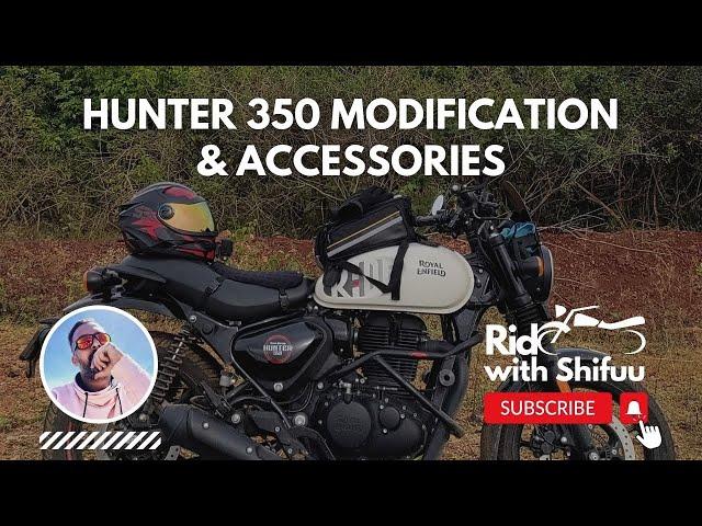 Royal Enfield Hunter 350 FULL Modifications  & Accessories