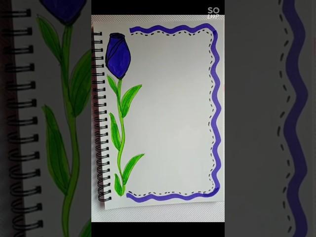 asethetic Page border #art #assignment #drawing #diary #project #border #ytshorts #shorts #trending