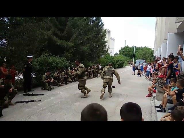 Показательные выступления бойцов 810-й отдельной бригады морской пехоты