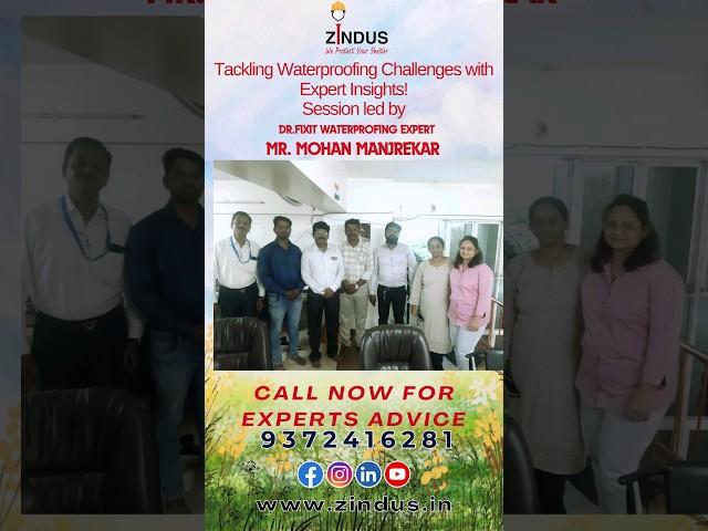 WATERPROOFING EXPERT SEASON LED BY MOHAN MANJREKAR AT ZINDUS #drfixitwaterproofing