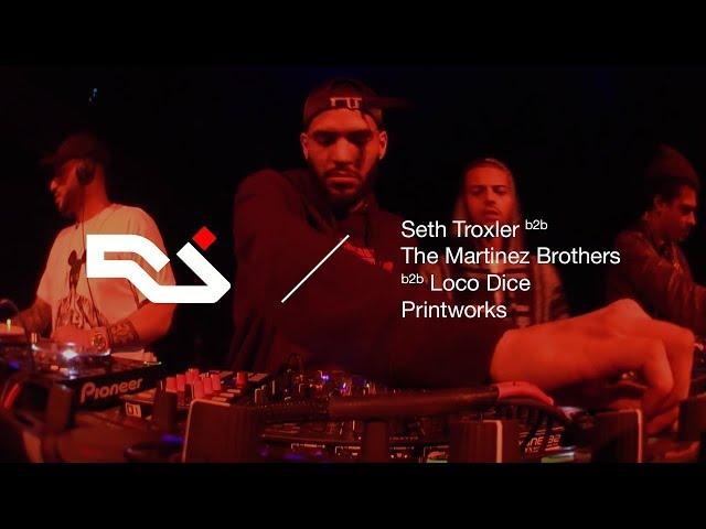 RA Live: Seth Troxler b2b Loco Dice b2b The Martinez Brothers at Printworks