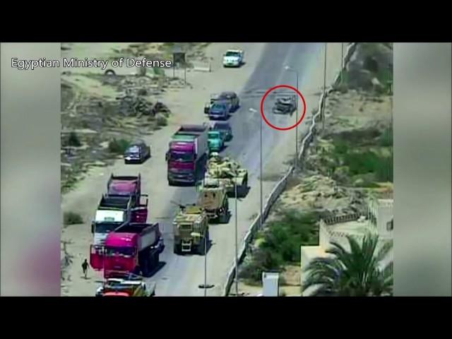 Tank VS Car Bomb | Egyptian Military Steamrolls Over ISIS Vehicle Threat | 7 dead, ~50 Saved