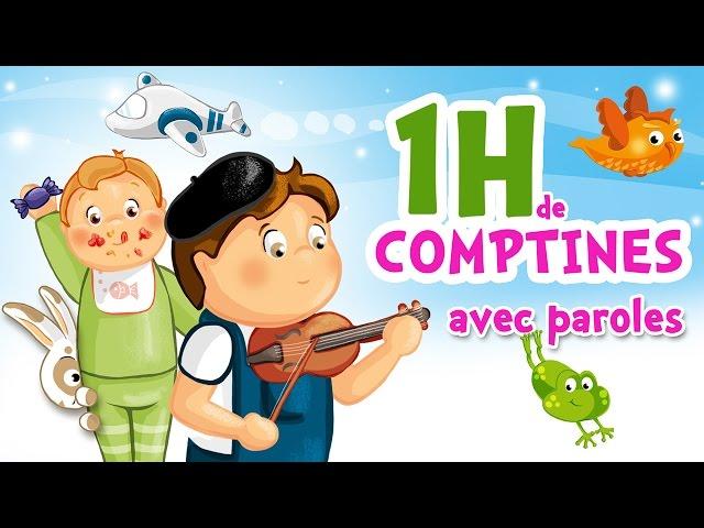 1H of French Nursery Rhymes with gesture for kids and babies (Under the moonlight, A green mouse...)