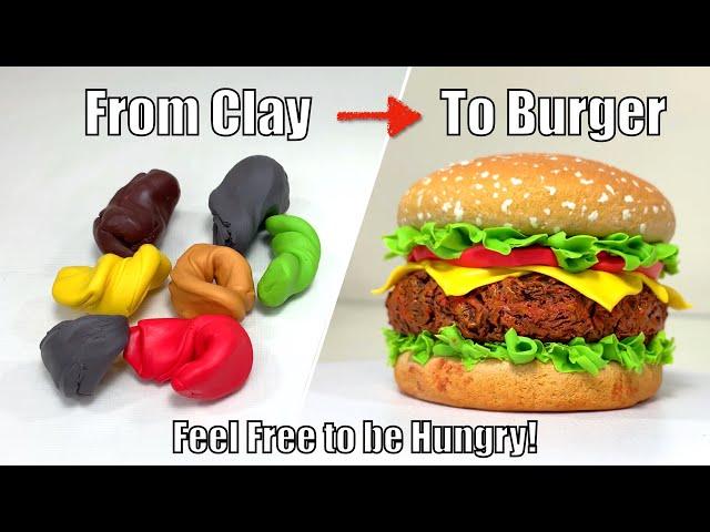 From clay to burger: if you fell hungry, plz give me a thumb up!