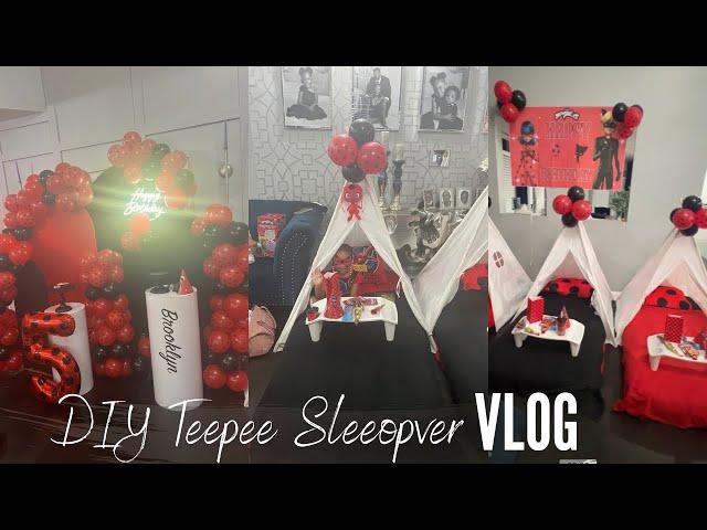 DIY TEEPEE TENT SLEEPOVER!! HOW TO! BUDGET FRIENDLY! VLOG