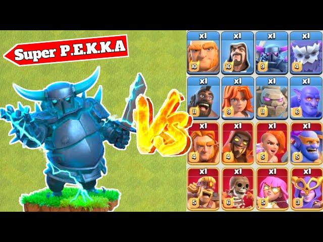 Super P.E.K.K.A Vs All Max Troops - Clash Of Clans