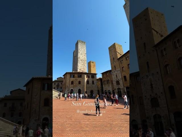 Check the medieval skyscrapers of San Gimignano #Tuscany #Travel #Shorts #WonderJourneys