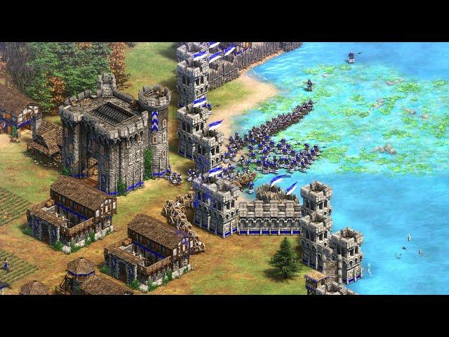 Age of Empires 2 DE - 4v4 EPIC FORTIFICATIONS | Multiplayer Gameplay