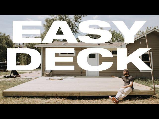 The EASIEST DIY Ground Level Deck Build