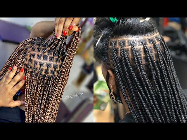 KNOTLESS BOX BRAIDS TUTORIAL COMPILATION