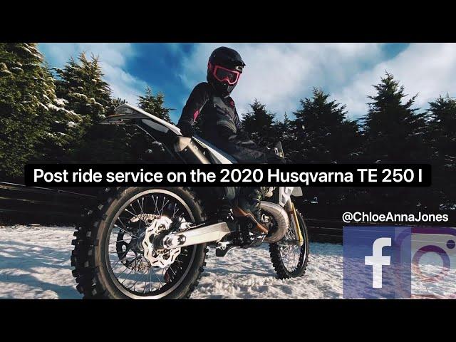 2020 Husqvarna service post ride - Morris Lubricants