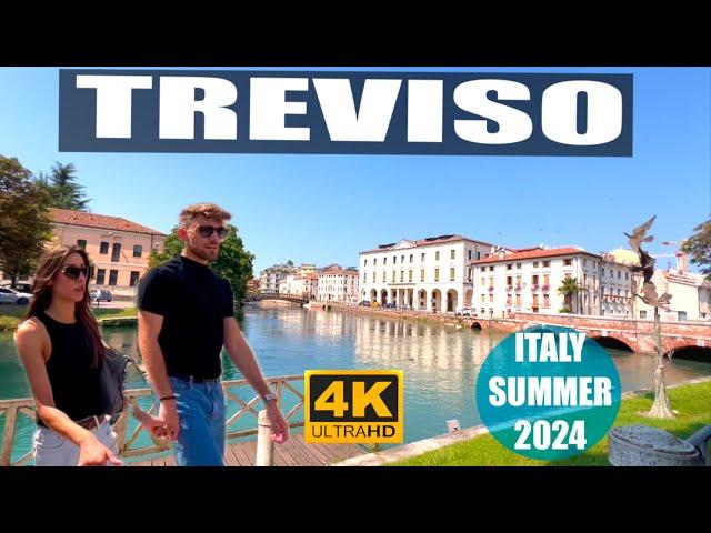 Treviso Walking Tour, Italy , 27 July 2024, 4K