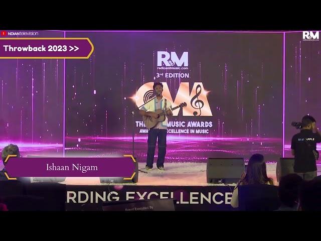 throwback video of singer Ishaan Nigam take on the stage at the The Clef Music Awards 2023!