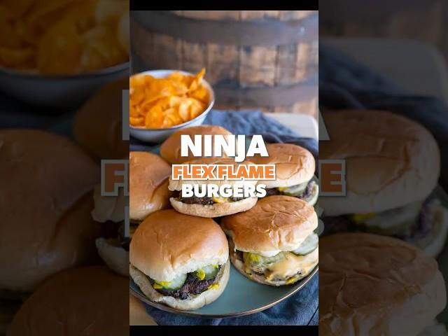 Grilled Hamburgers, Cheeseburgers on the Ninja FlexFlame