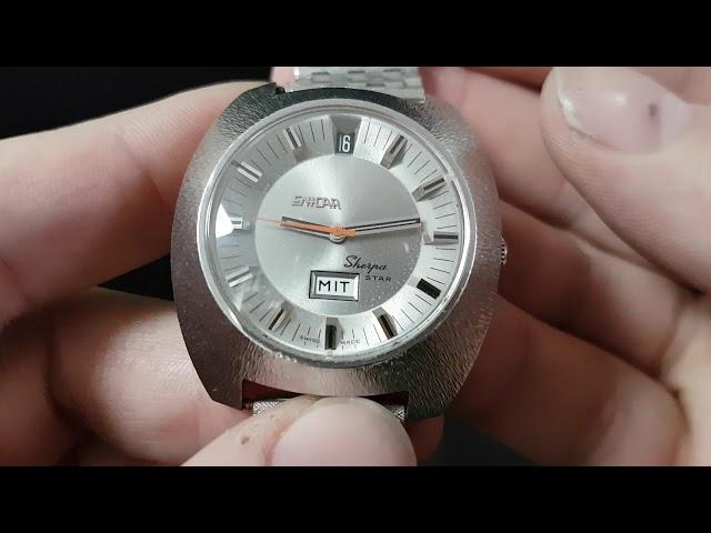 c1971 Enicar Sherpa Star day date men's vintage automatic watch