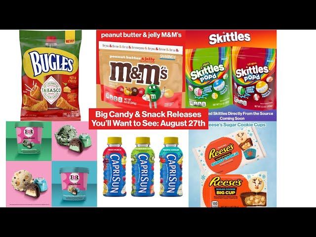 Huge New Candy and Snack Releases from M&M's, Skittles, Reese's, and More: August 27th #snacks #food