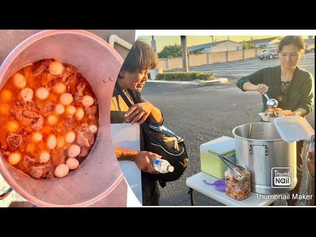 Cooking Vietnamese Caramelized Pork And Eggs For The Homeless on the street(thịt kho trứng)