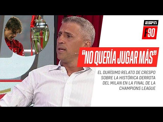 "No quería jugar más": la dura confesión de #Crespo sobre la derrota del #Milan en #Estambul