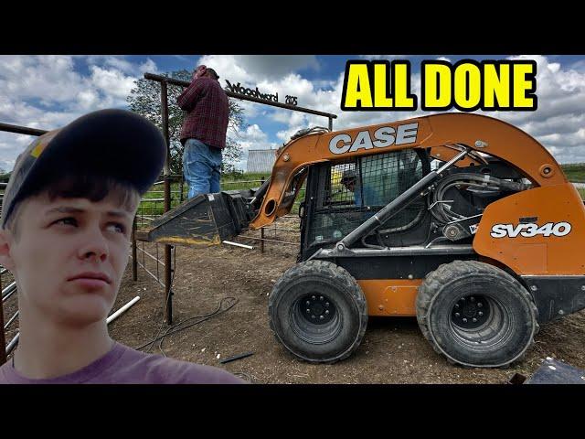 Finshing our Cow Sorting Pen