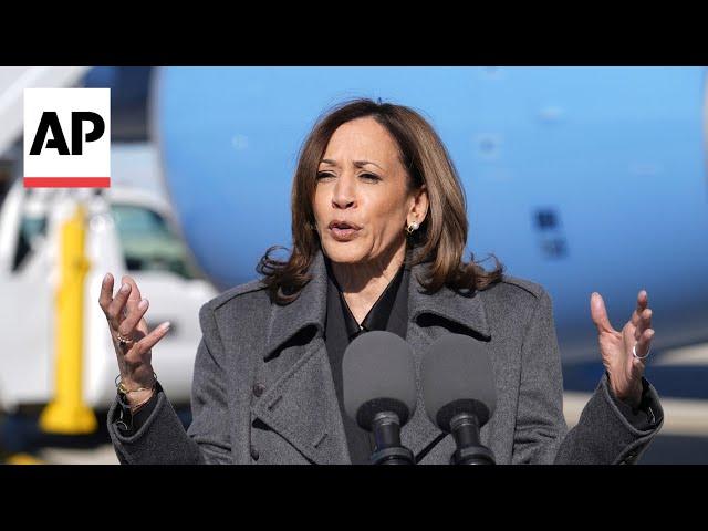 Kamala Harris says Donald Trump's comments about Liz Cheney 'must be disqualifying'